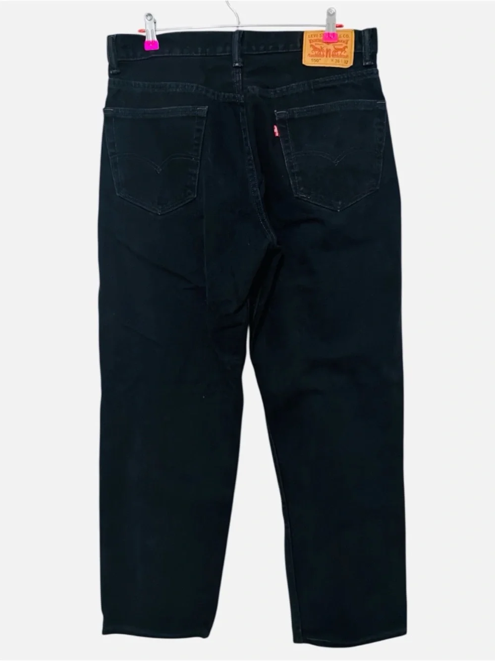 Vintage Levi’s Jeans 550 Relaxed Fit Straight Leg Black Denim Mens Size 36x32